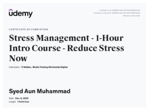 Udemy Certificate