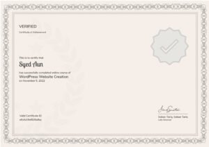 Certificate