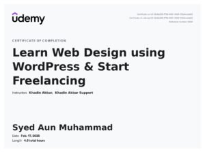 Udemy Certificate
