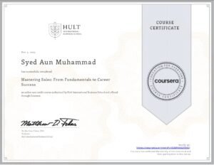 Sales Mastery Coursera