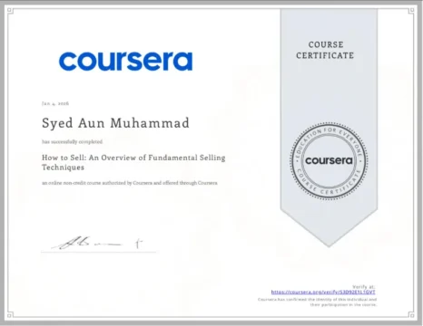 How to Sell: Fundamental Selling Techniques — Coursera