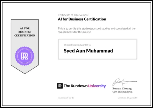 AI for Business — The Rundown University