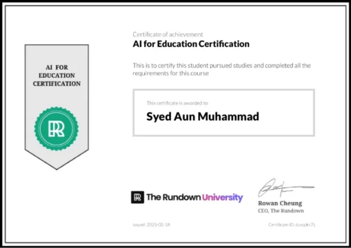 AI for Education — The Rundown University