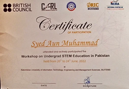 Undergrad STEM Education Workshop — British Council · BUITEMS