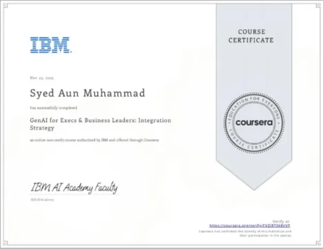 GenAI for Execs: Integration Strategy — IBM · Coursera