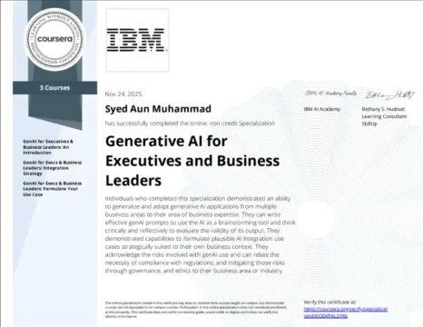 Generative AI for Executives and Business Leaders — IBM · Specialization