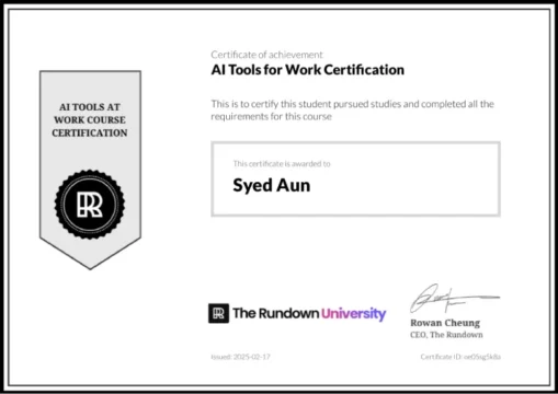AI Tools for Work — The Rundown University
