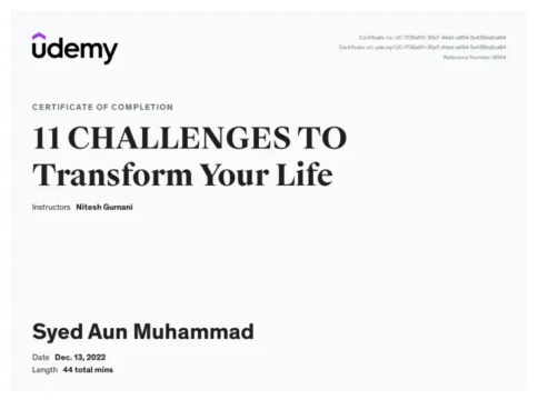 11 Challenges to Transform Your Life — Udemy