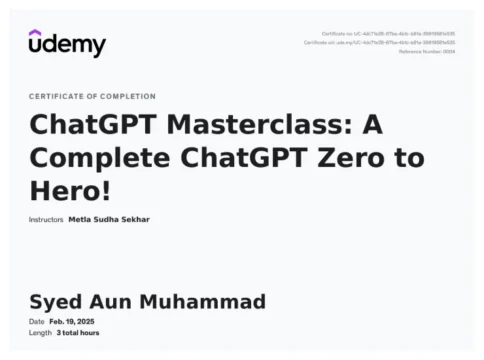 ChatGPT Masterclass — Udemy